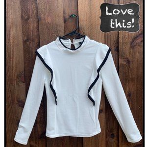 White and black fashion top